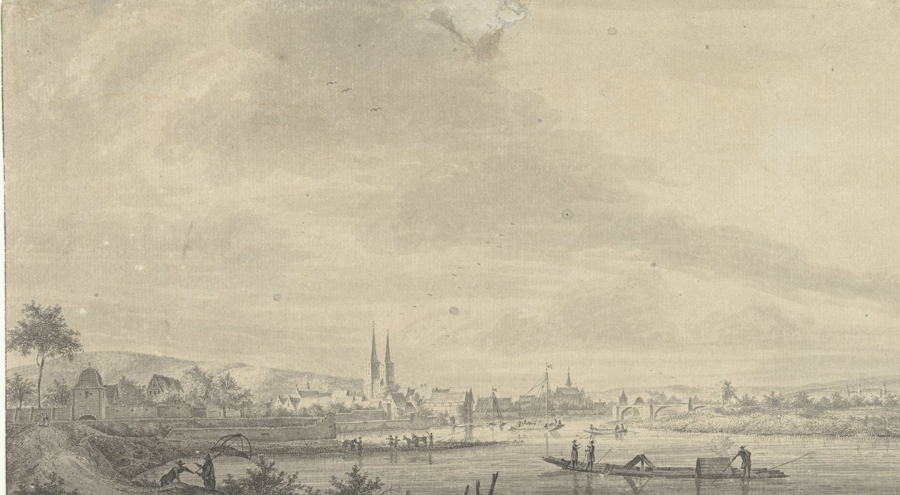 Vista de la ciudad de Höxter de Pieter Jan van Liender