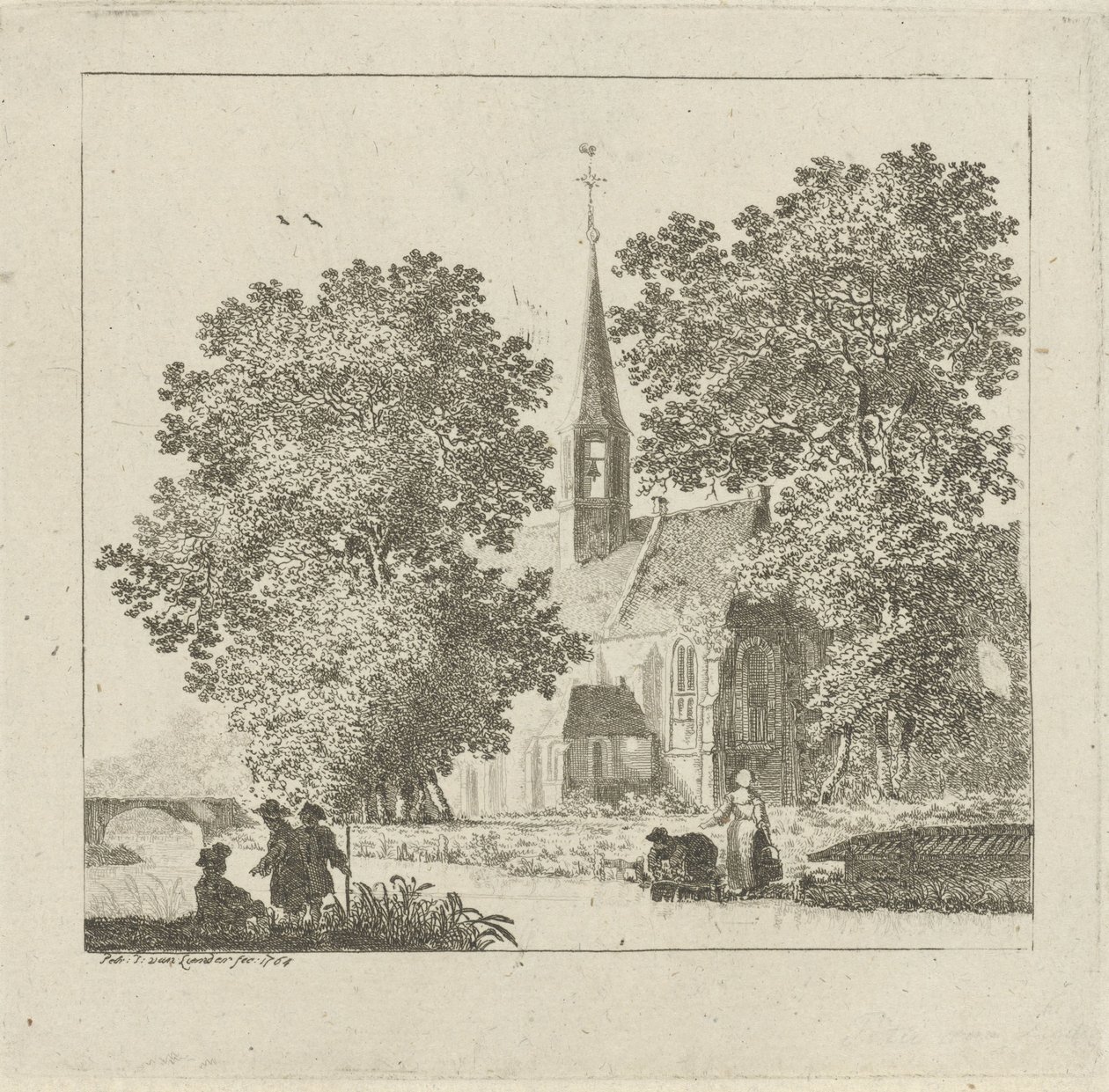vista de una iglesia de Pieter Jan van Liender