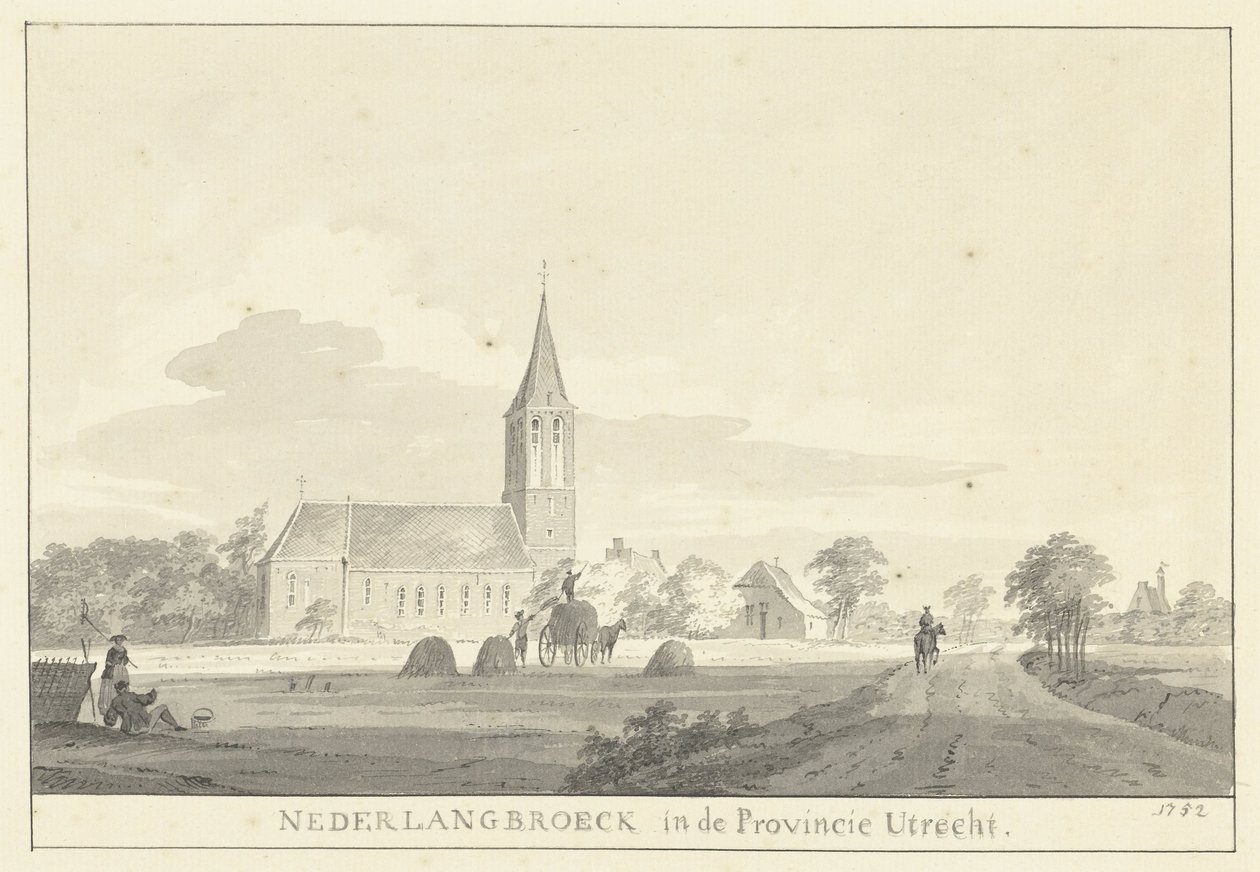 Vista del pueblo de Nederlangbroek de Pieter Jan van Liender