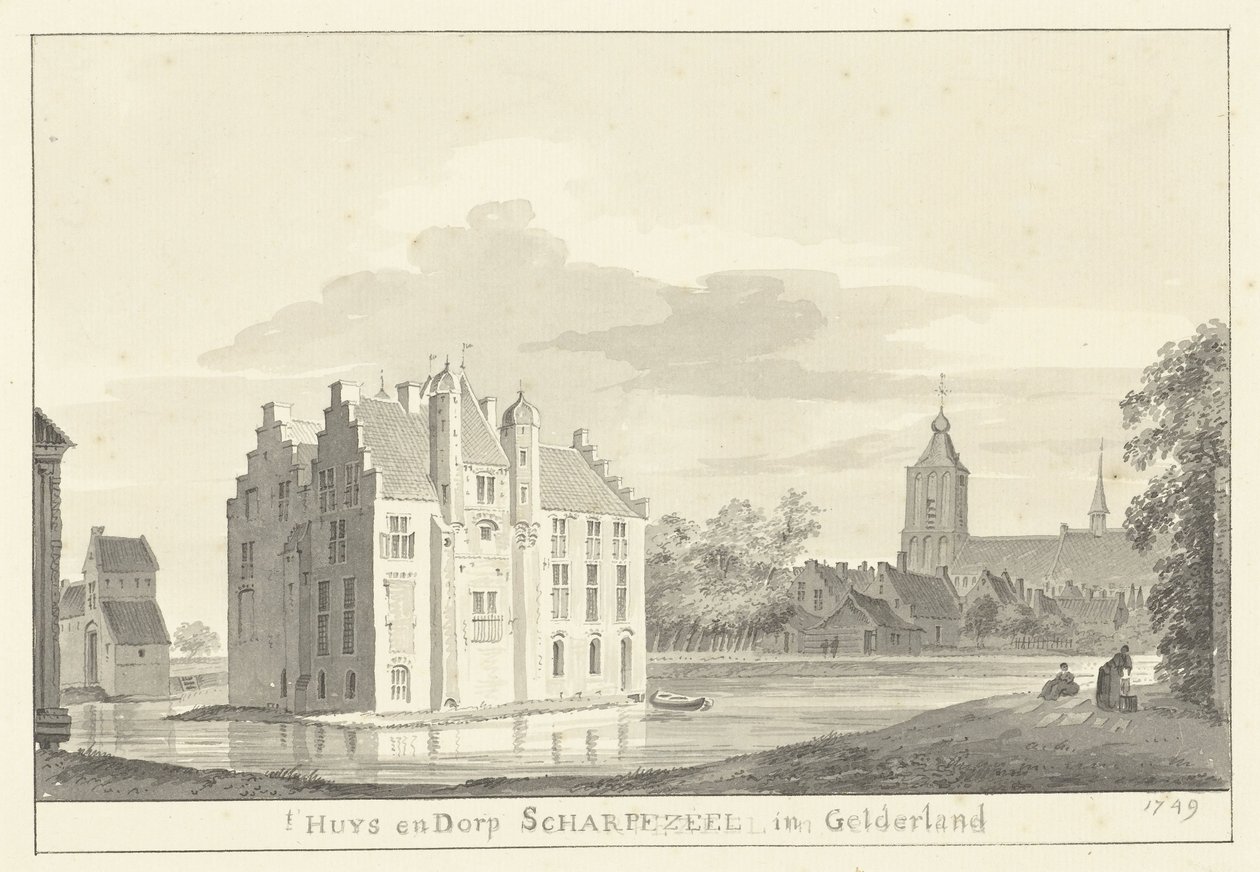 La casa y el pueblo de Scherpenzeel de Pieter Jan van Liender