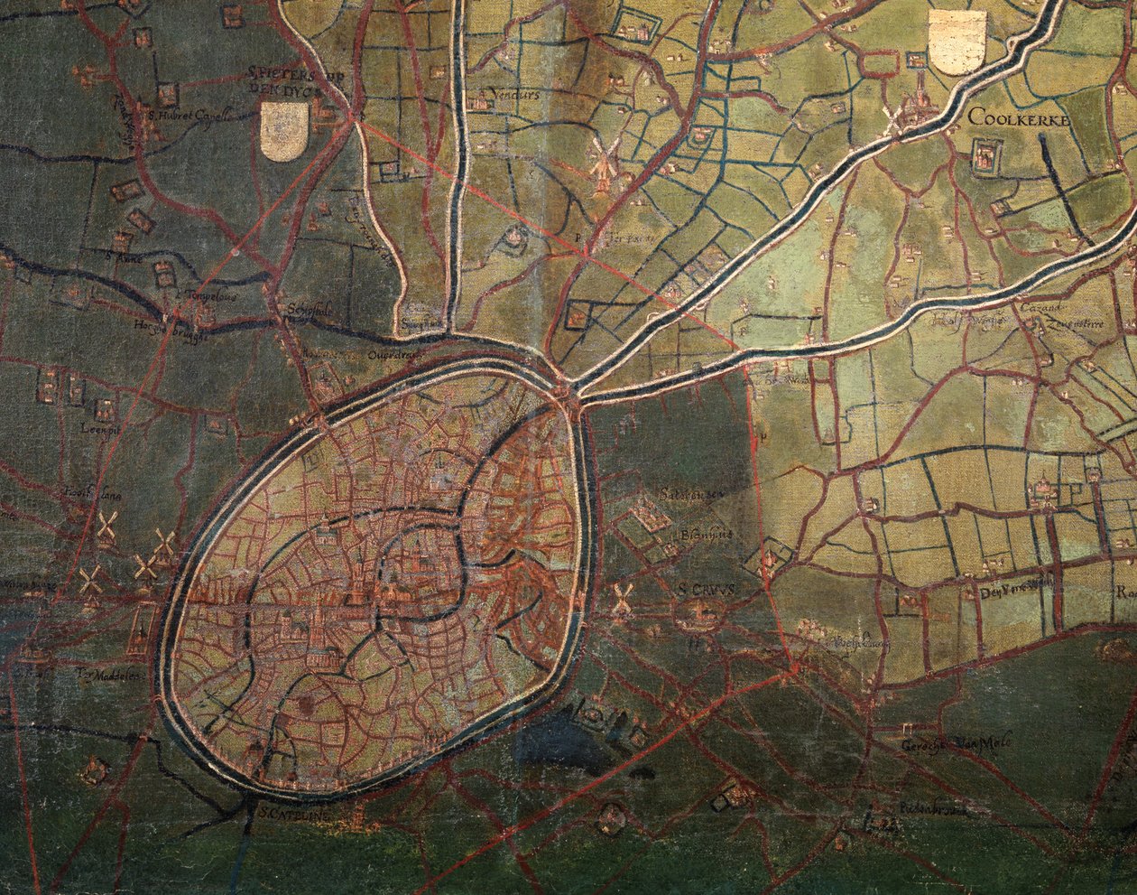 Mapa de la libertad de Brujas (óleo sobre lienzo) de Pieter Jansz. Pourbus