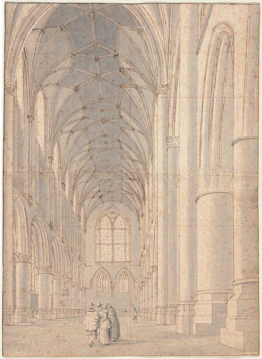 Interior de la Iglesia de San Bavón, Haarlem de Pieter Jansz Saenredam