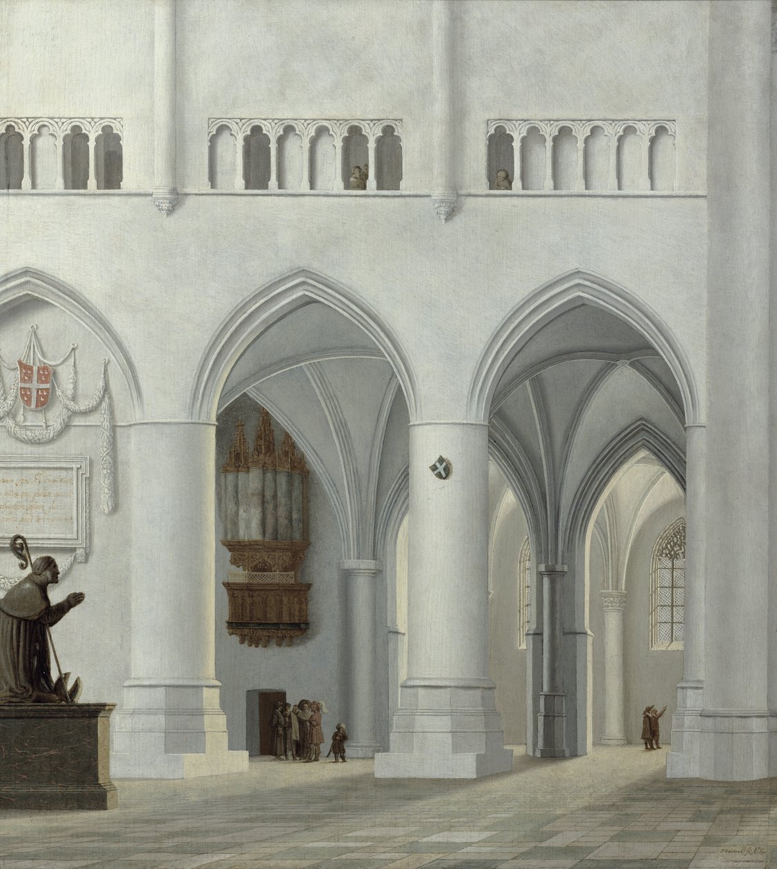 Interior de la Iglesia de San Bavón, Haarlem, 1630 de Pieter Jansz Saenredam