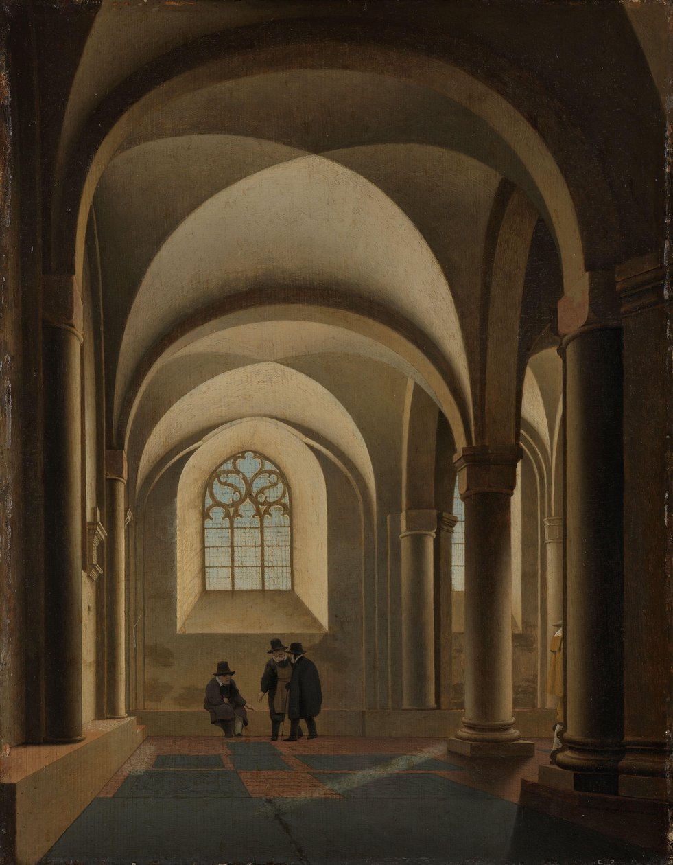 Los tramos más occidentales de la nave sur de la Mariakerk de Utrecht de Pieter Jansz Saenredam