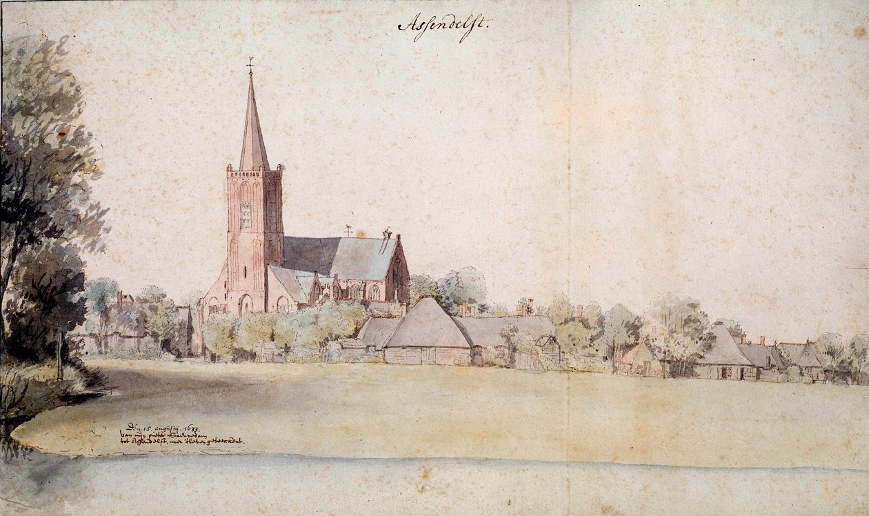 Vista de Assendelft en los Países Bajos en 1633 de Pieter Jansz Saenredam