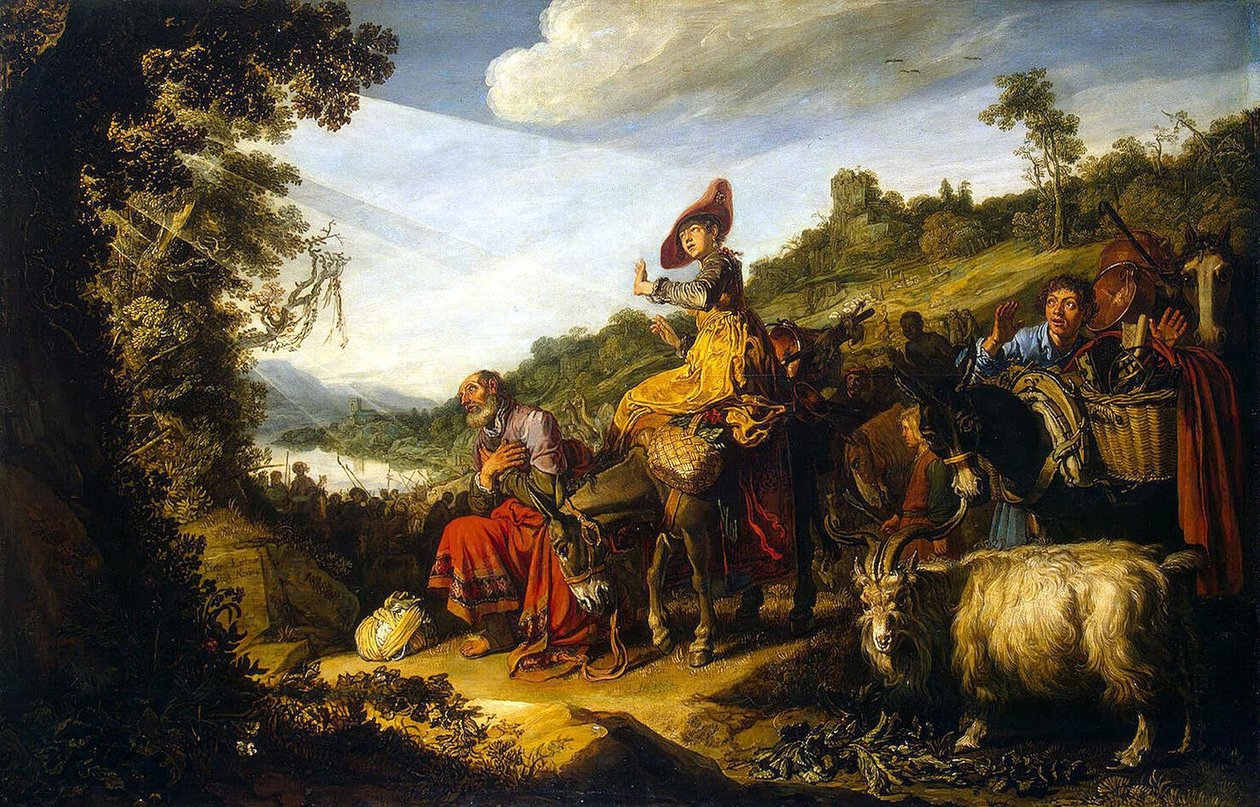 Abraham camino de Canaán de Pieter Lastman