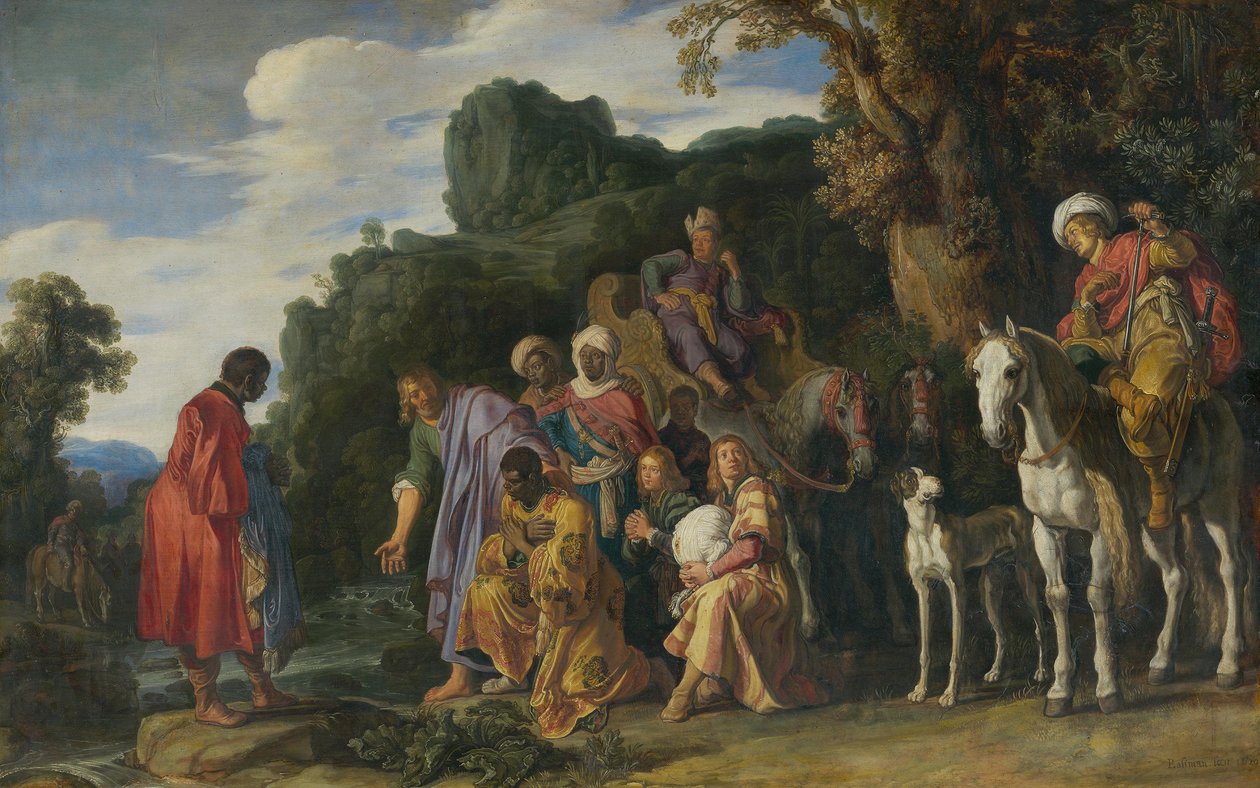 El bautismo del chambelán etíope de Pieter Lastman