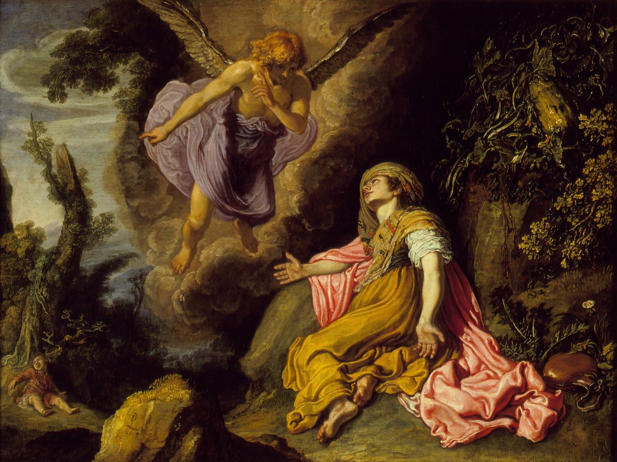 Agar y el ángel, 1614 de Pieter Lastman