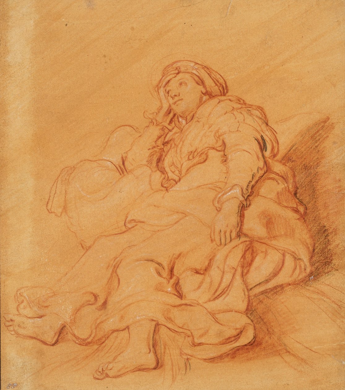 Estudio de la Figura de Raquel, c. 1621 de Pieter Lastman