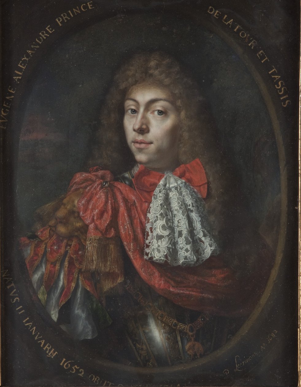 Príncipe Eugenio Alejandro de Thurn y Taxis (óleo sobre cobre) de Pieter Leermans
