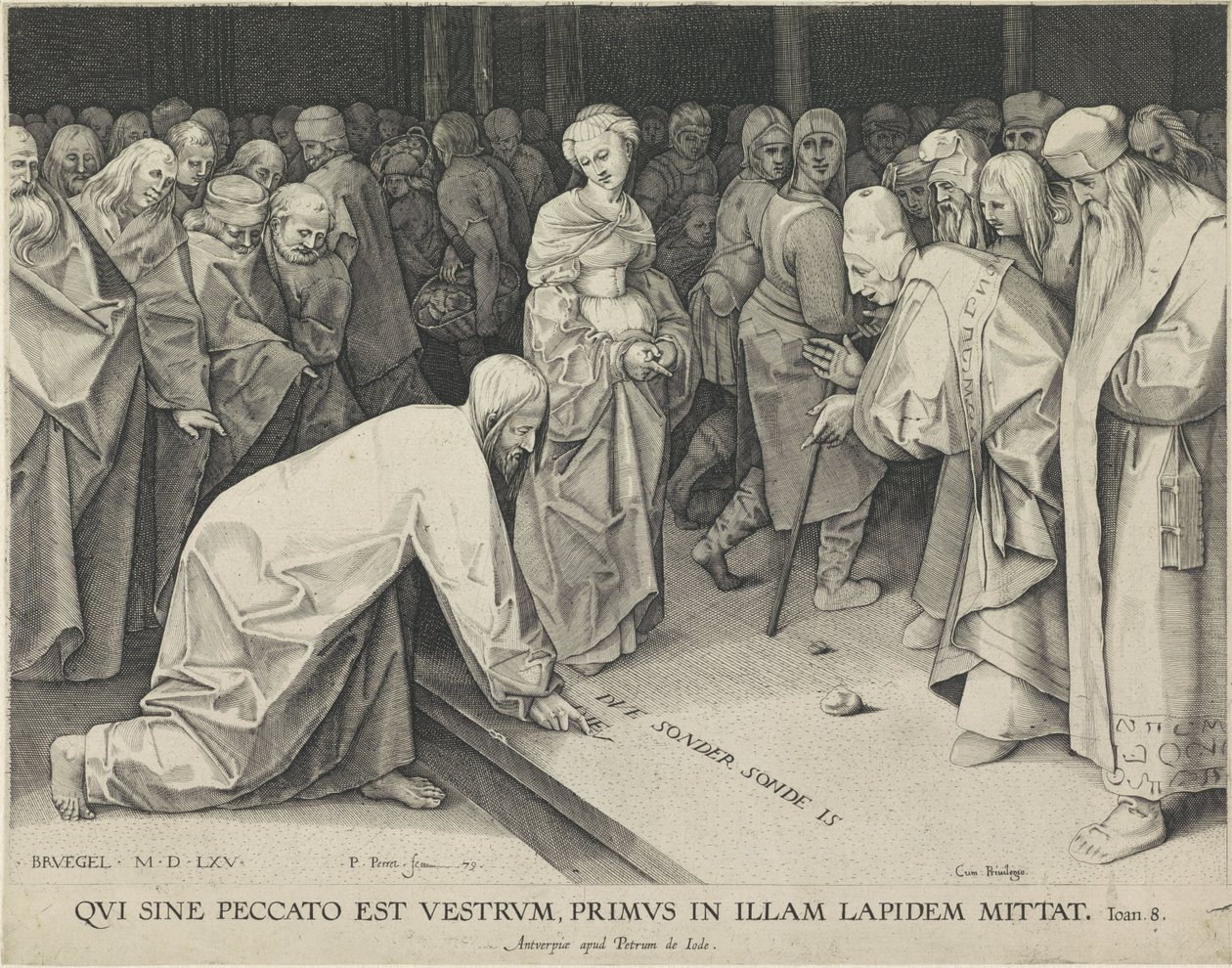 Cristo y la adúltera de Pieter Perret