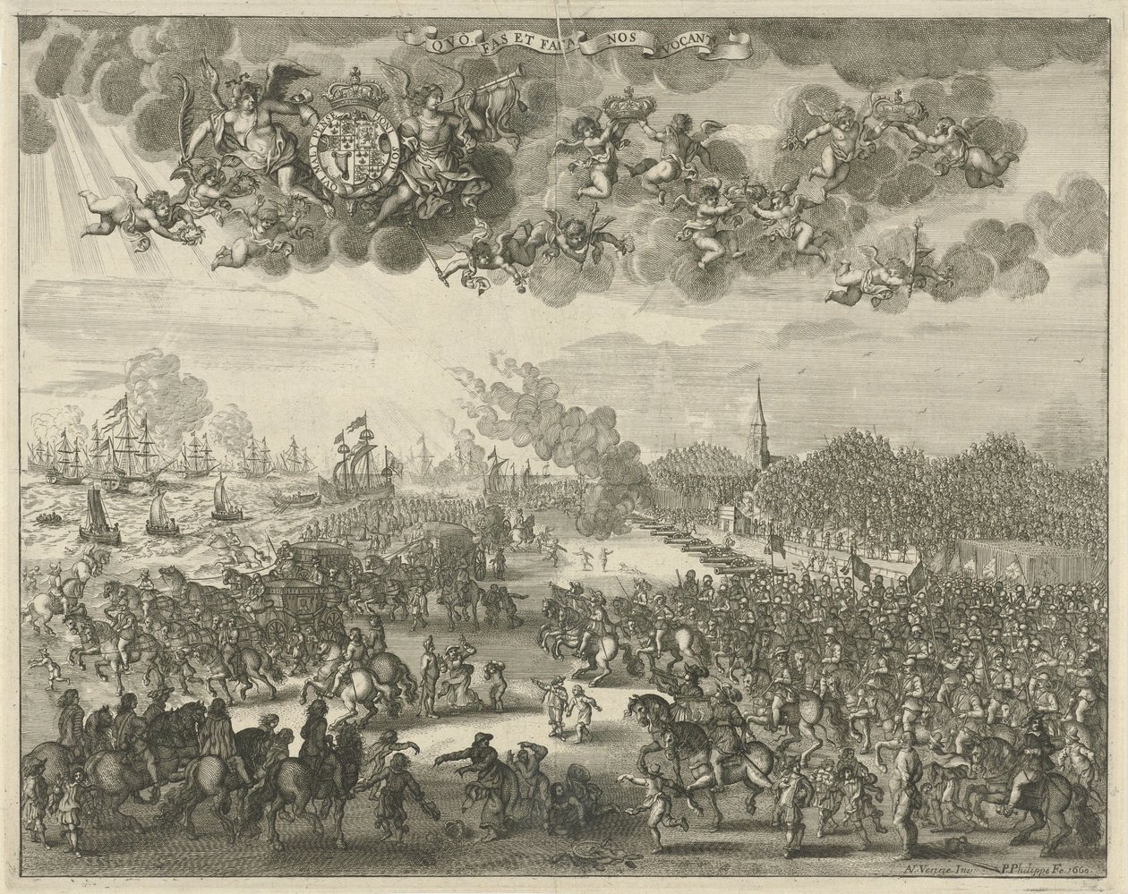 Salida de Carlos II de Scheveningen a Inglaterra, 1660 de Pieter Philippe