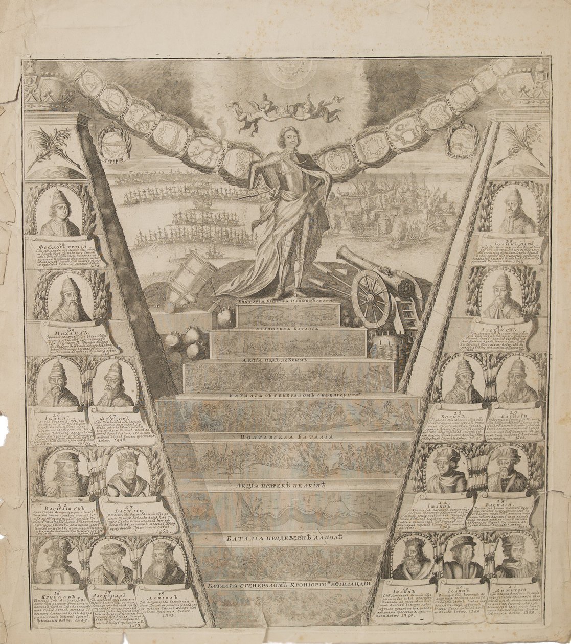 La apoteosis de la gloria militar de Pedro, 1717 de Pieter Pickaert