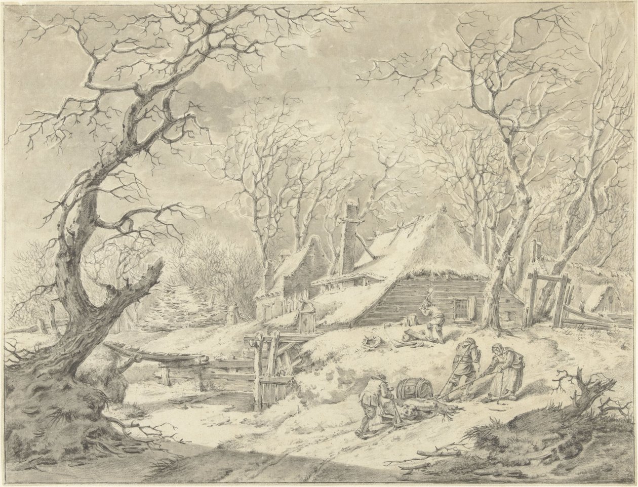 Paisaje invernal con granja de Pieter Pietersz. Barbiers