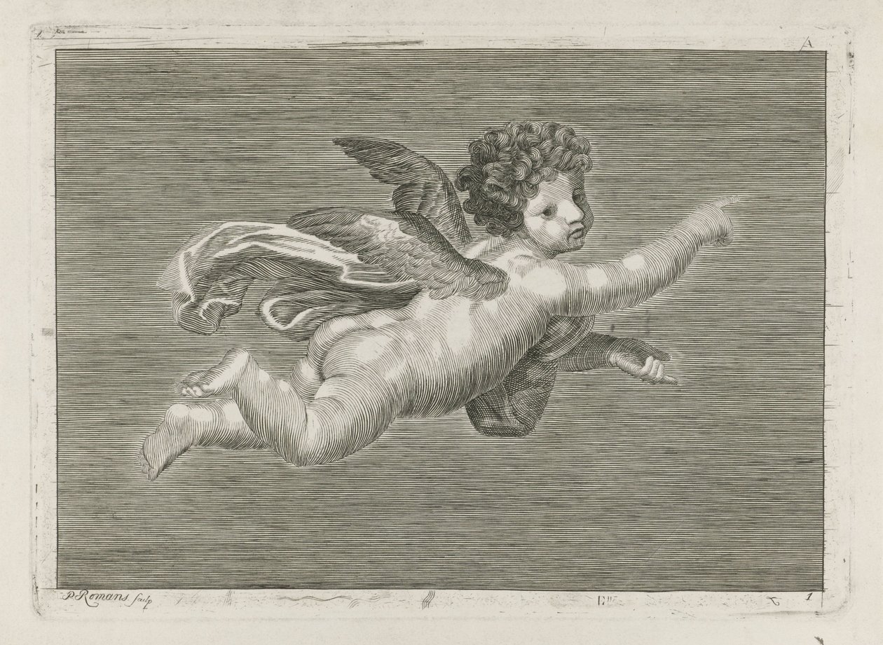 putto apuntando de Pieter Romans