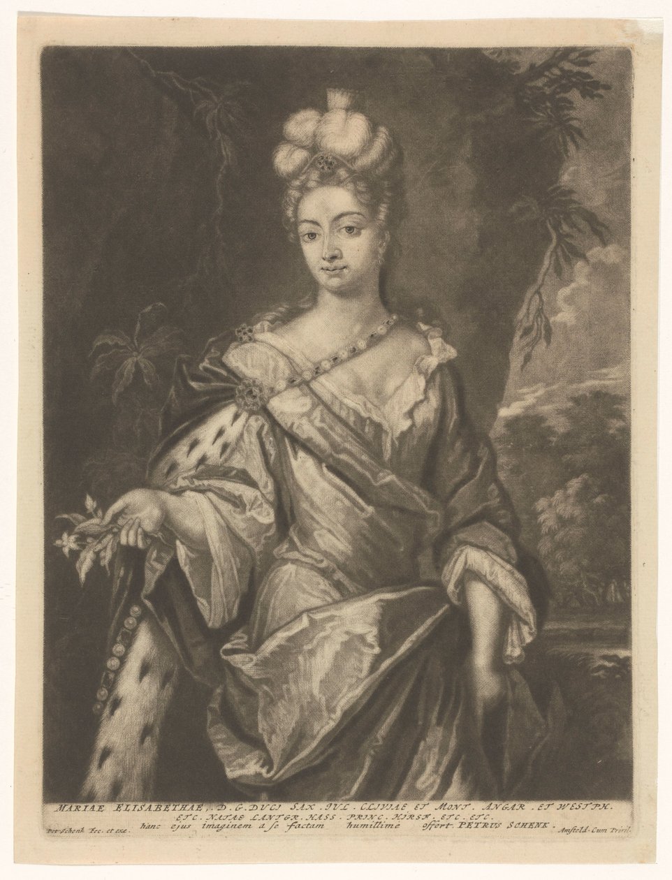 Retrato de María Isabel de Hesse-Darmstadt de Pieter Schenk (I)