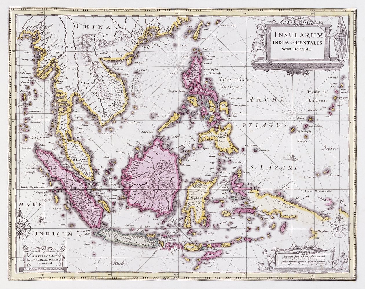 Mapa de China e Indonesia, c.1710 de Pieter Schenk
