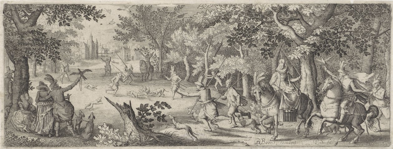caza de garzas de Pieter Serwouters
