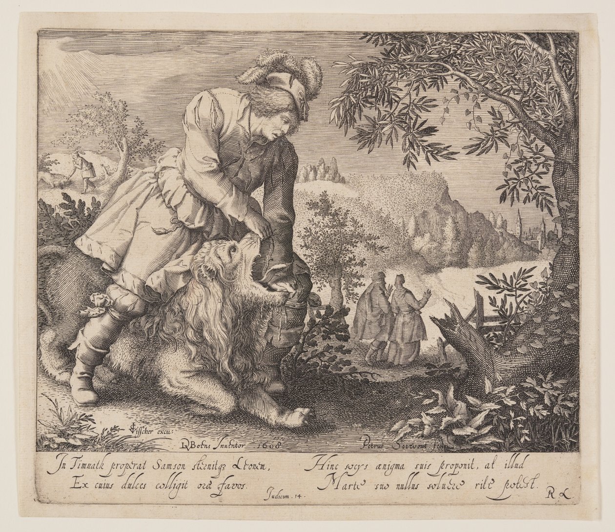 Sansón y el león de Pieter Serwouters