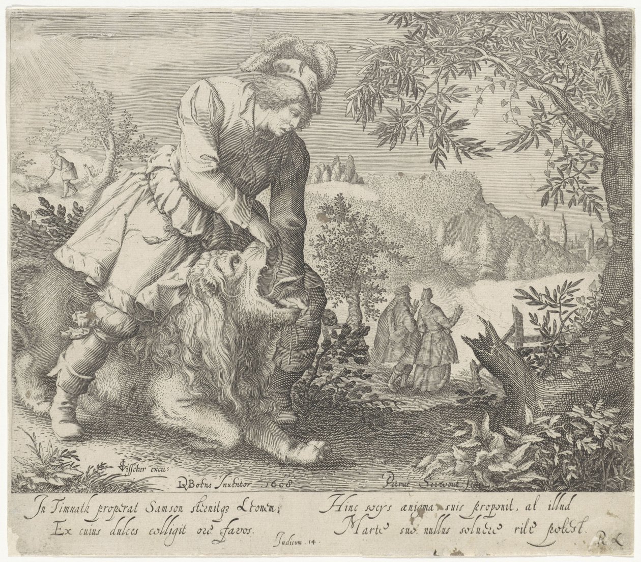 Sansón y el león de Pieter Serwouters