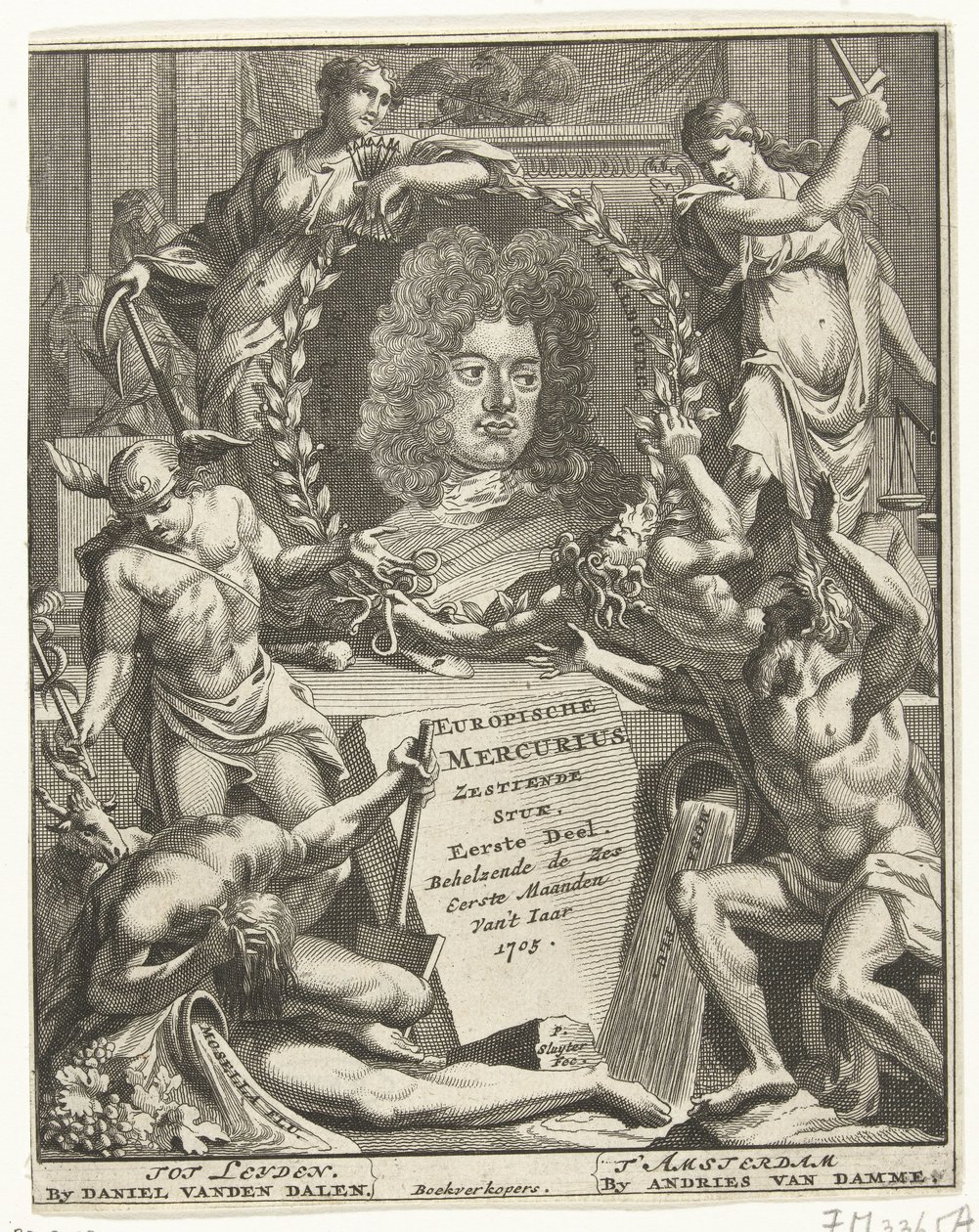Portada del Mercurio europeo, 1705 de Pieter Sluyter