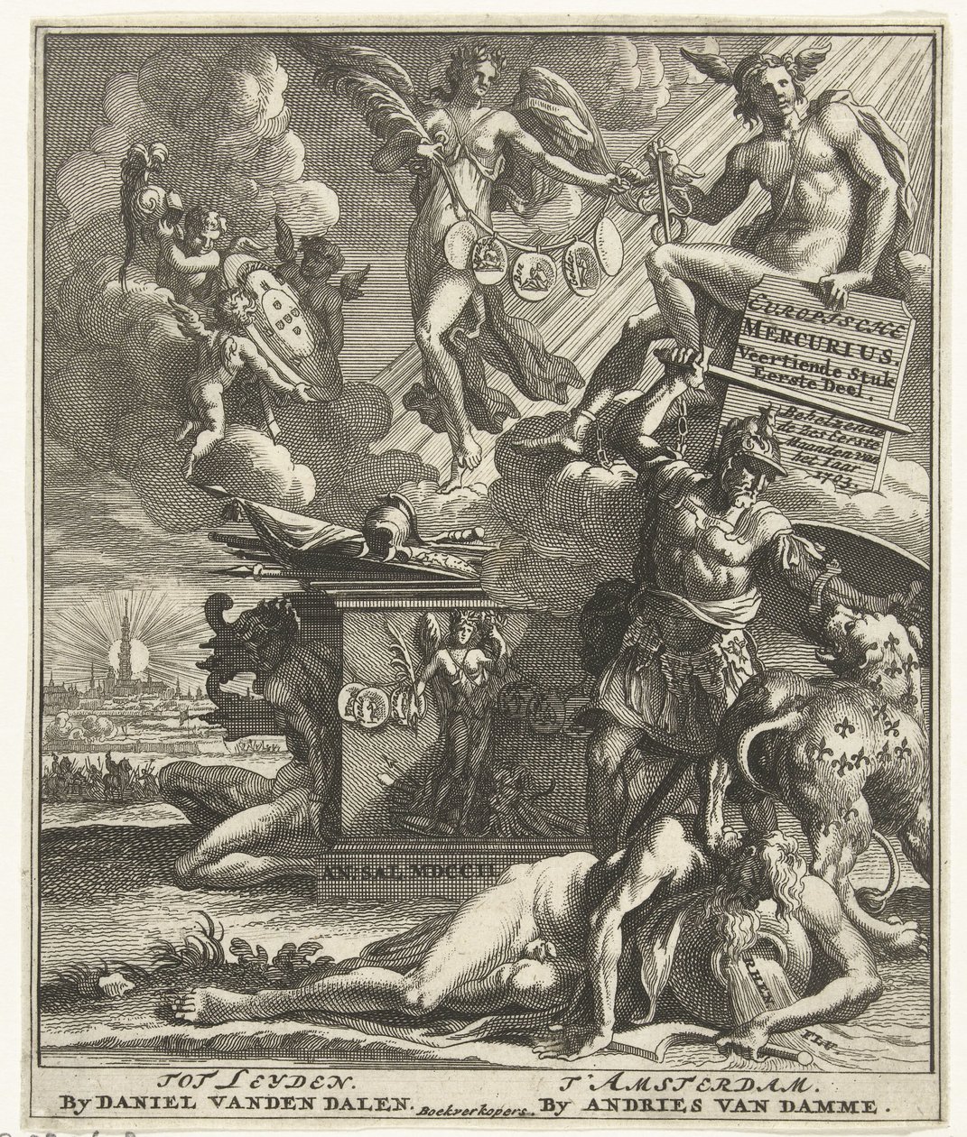 Página de título para: European Mercury XIV Piece Part One, 1703 de Pieter Sluyter