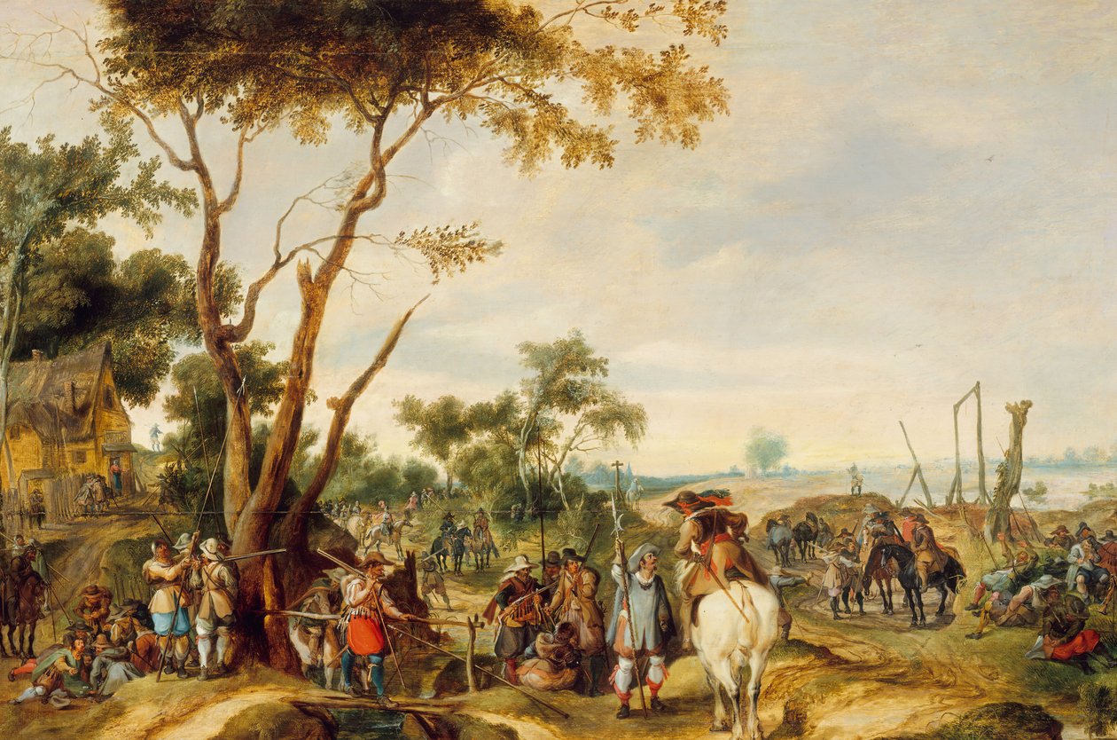 Soldados Acampando de Pieter Snayers