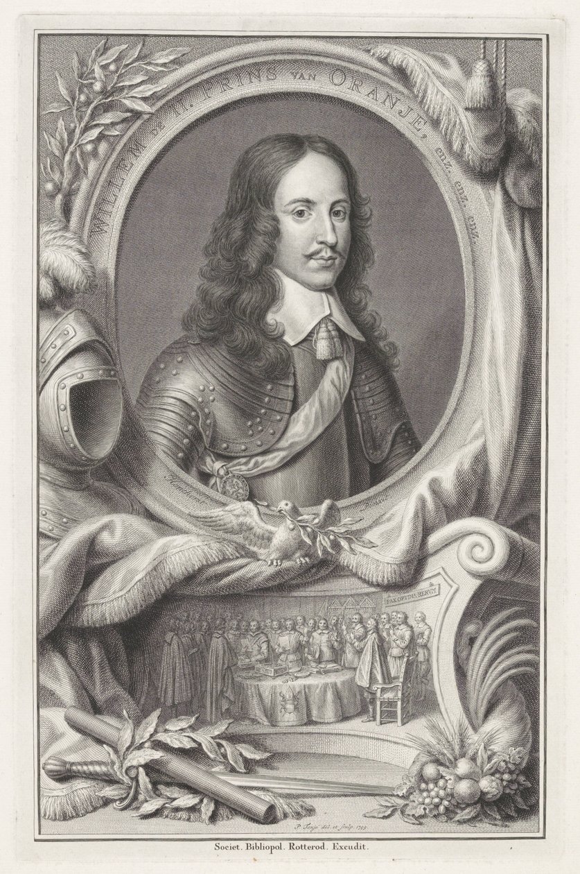 Retrato de Guillermo II, Príncipe de Orange de Pieter Tanjé