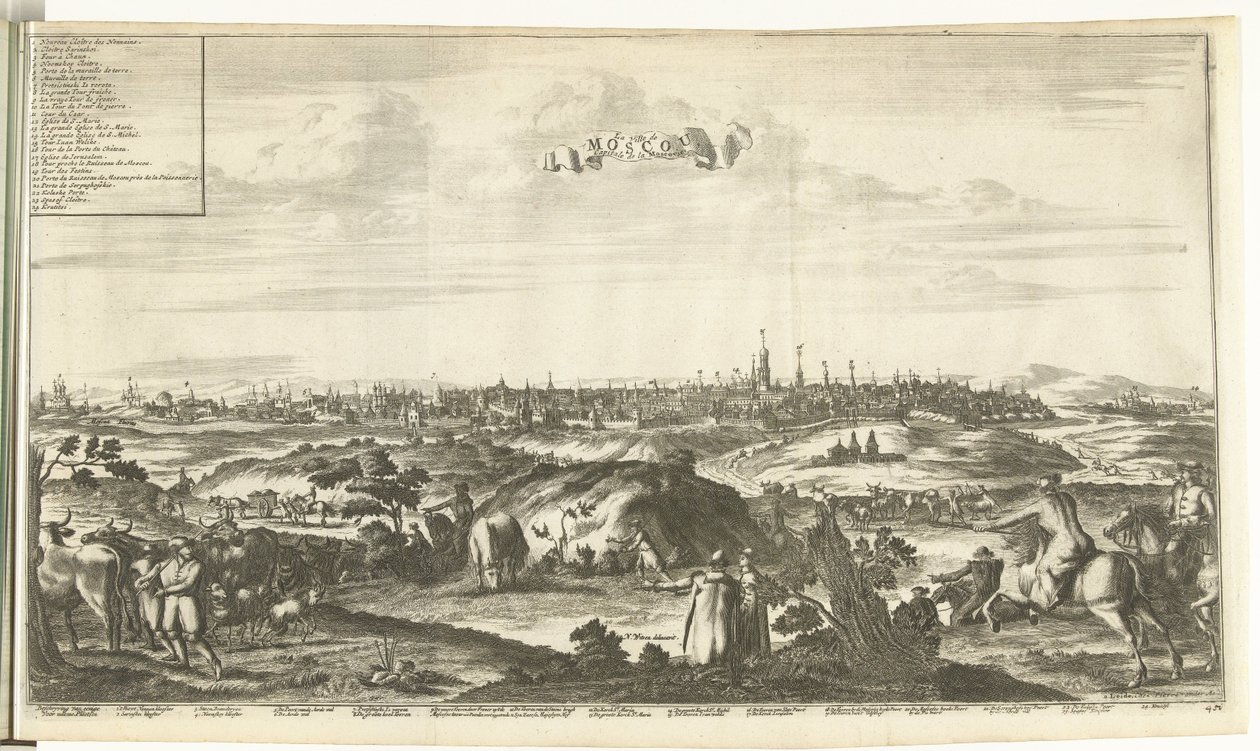 Vista de Moscú, 1726 de Pieter Van der Aa