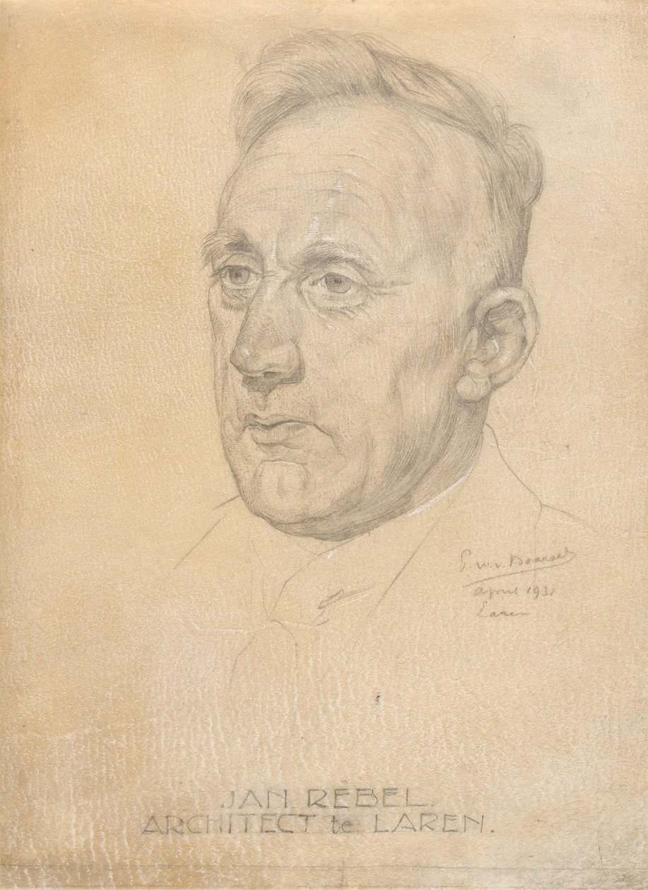 Retrato del arquitecto Jan Rebel de Pieter Willem van Baarsel