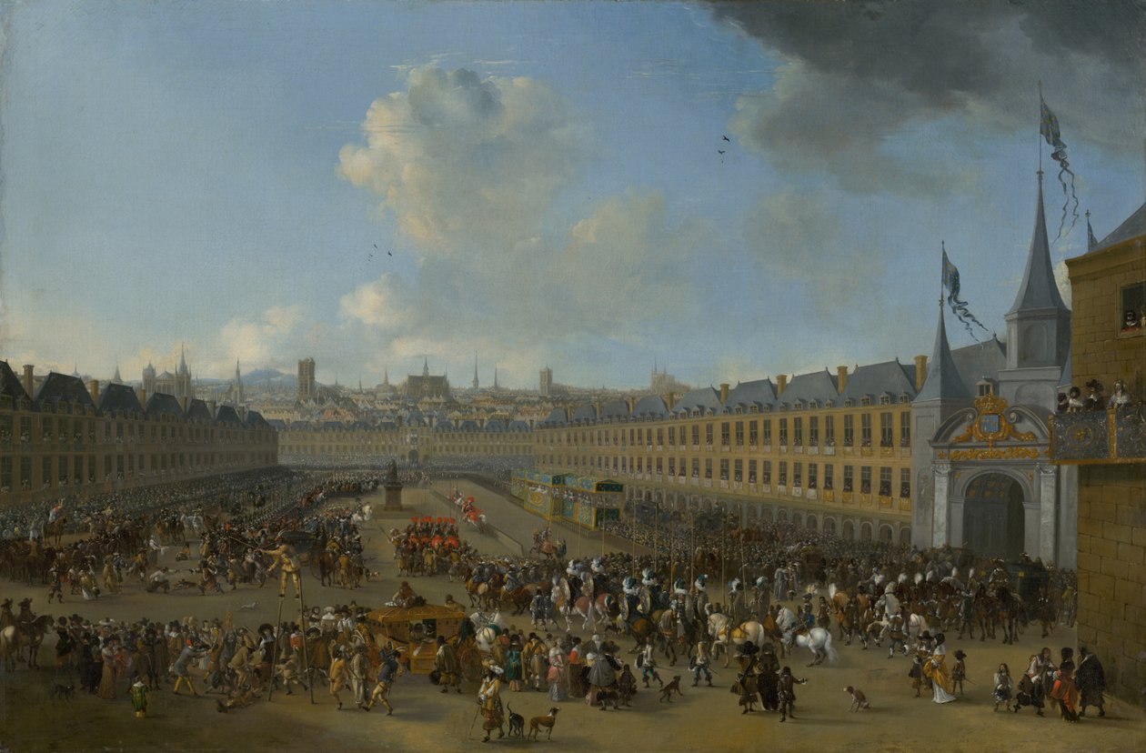 Torneo en la Place des Vosges en París, ca 1665 de Pieter Wouwerman