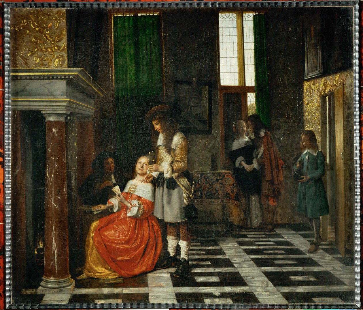 Les joueurs de cartes - Los jugadores de cartas ... de Pieter de (after) Hooch