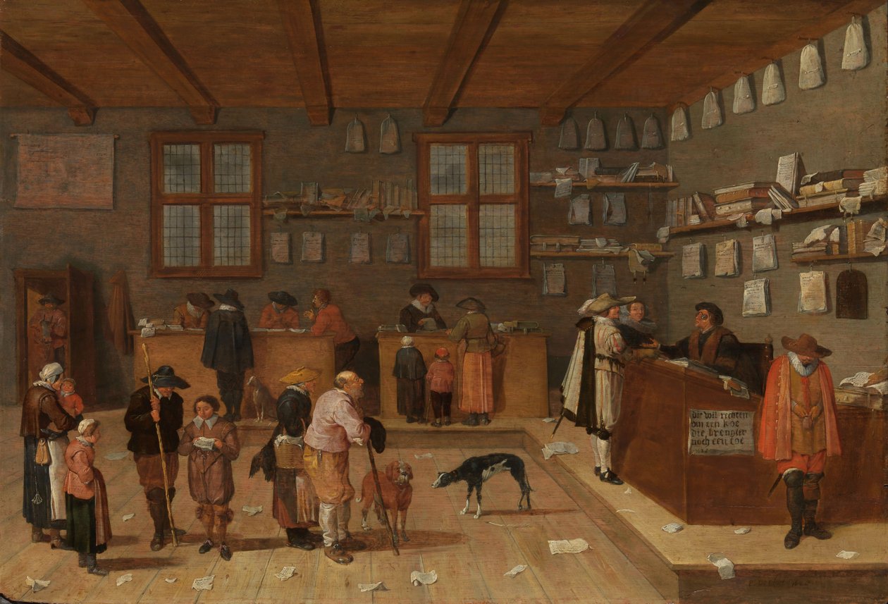 La Oficina del Abogado, 1628 de Pieter de Bloot