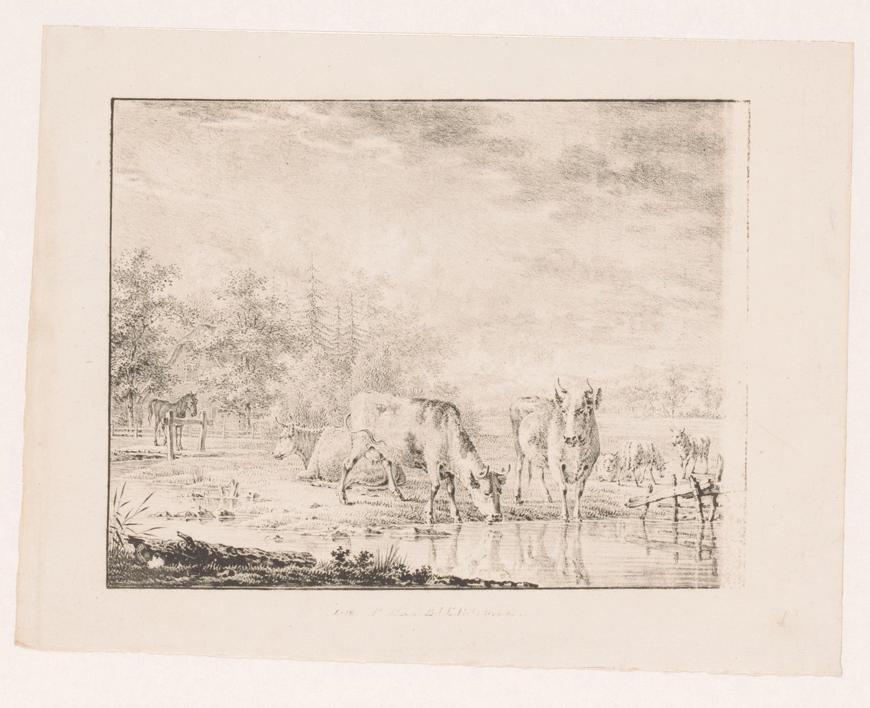vacas junto al agua de Pieter de Goeje (attributed to)