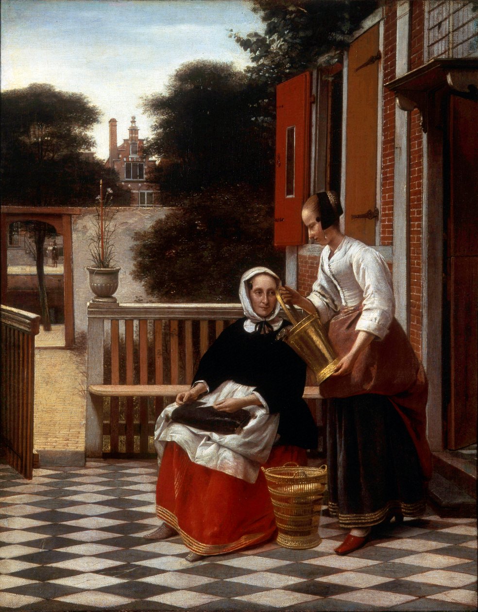 Una amante y su doncella, 1660 de Pieter de Hooch