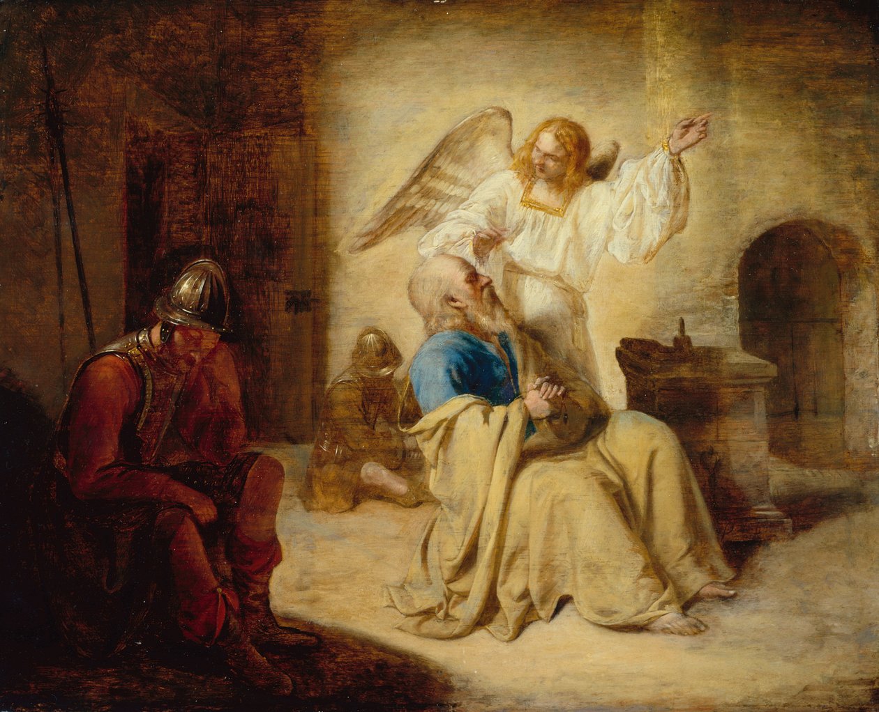 Liberación de San Pedro de la prisión de Pieter de Hooch