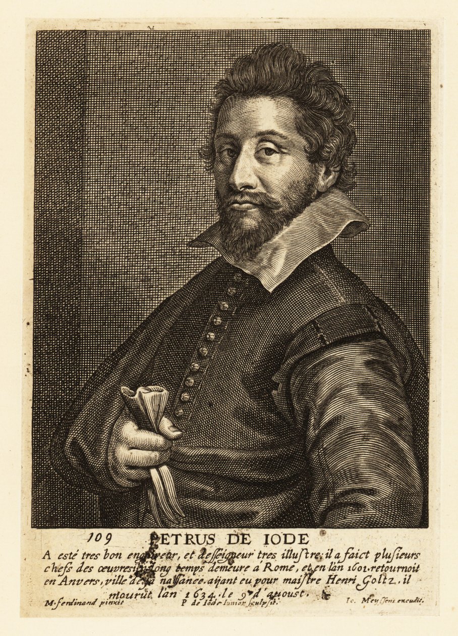 Retrato de Pieter de Jode el Viejo, grabador, dibujante, editor y pintor flamenco de Pieter de II Jode