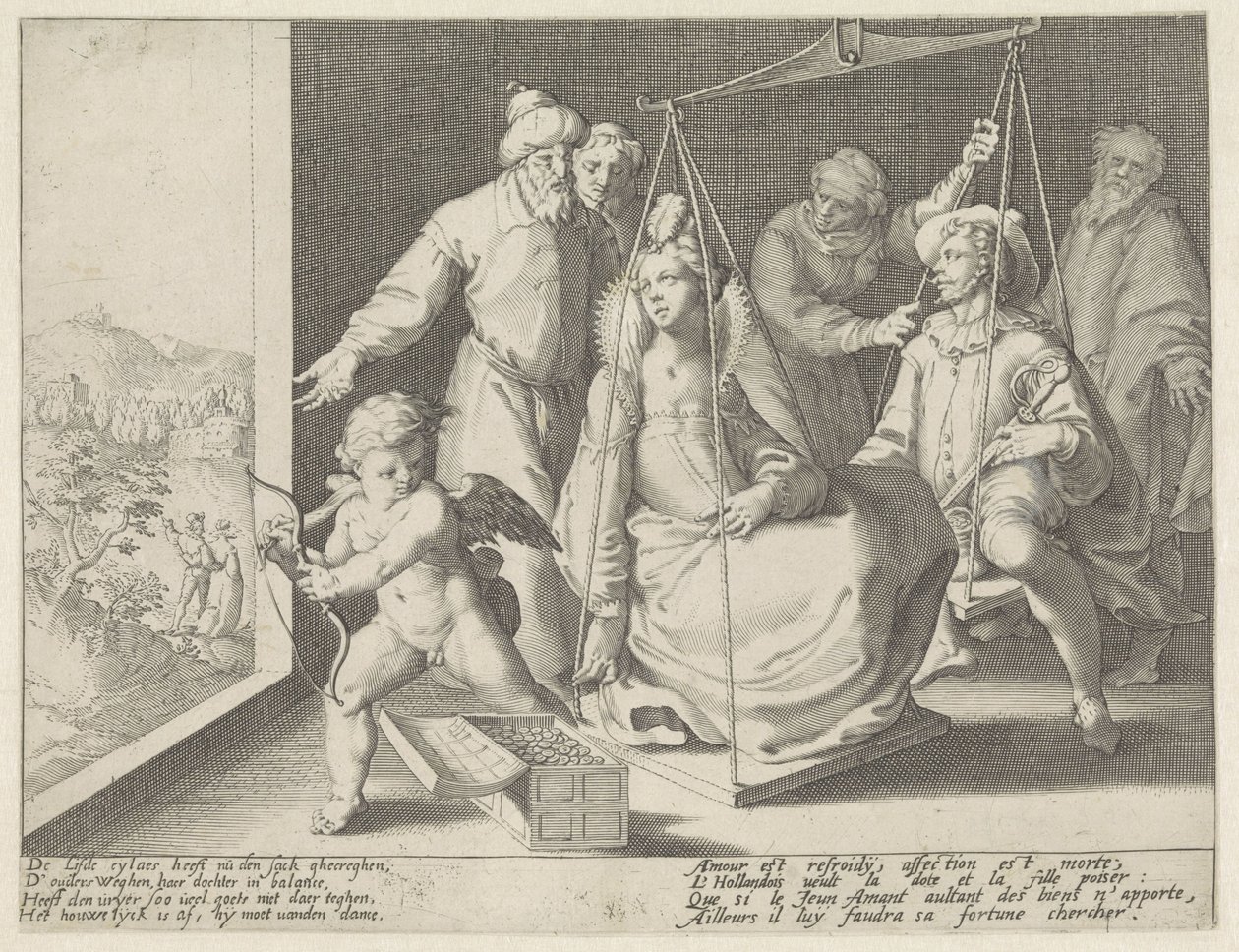 La escala matrimonial de Pieter de Jode (I) (attributed to)