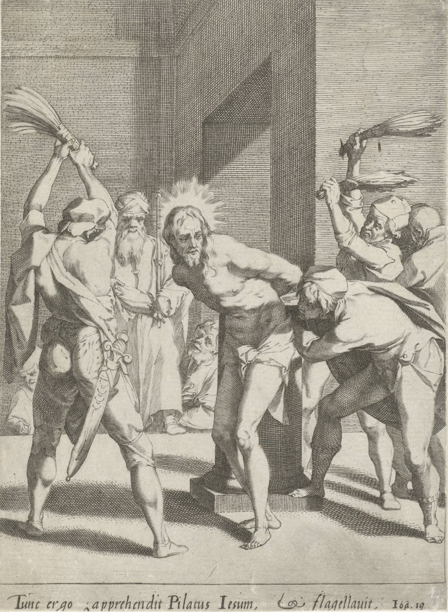 Geseling van Christus Passie van Christus (título de la serie) Pasión y Resurrección (título de la serie) de Pieter de Jode (I)