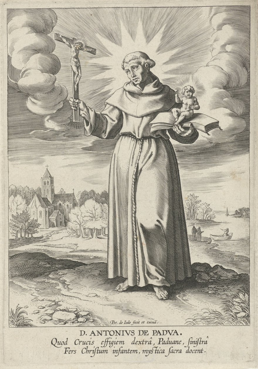 Paisaje con San Antonio de Padua de Pieter de Jode (I)