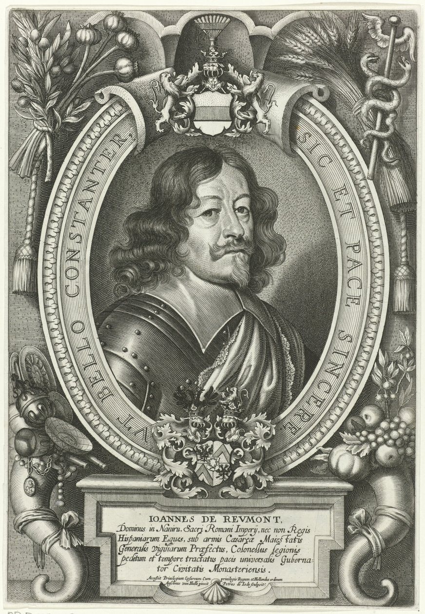 Portret de Johann von Reumont Pacificadores del mundo cristiano (título de la serie) de Pieter de Jode (II)