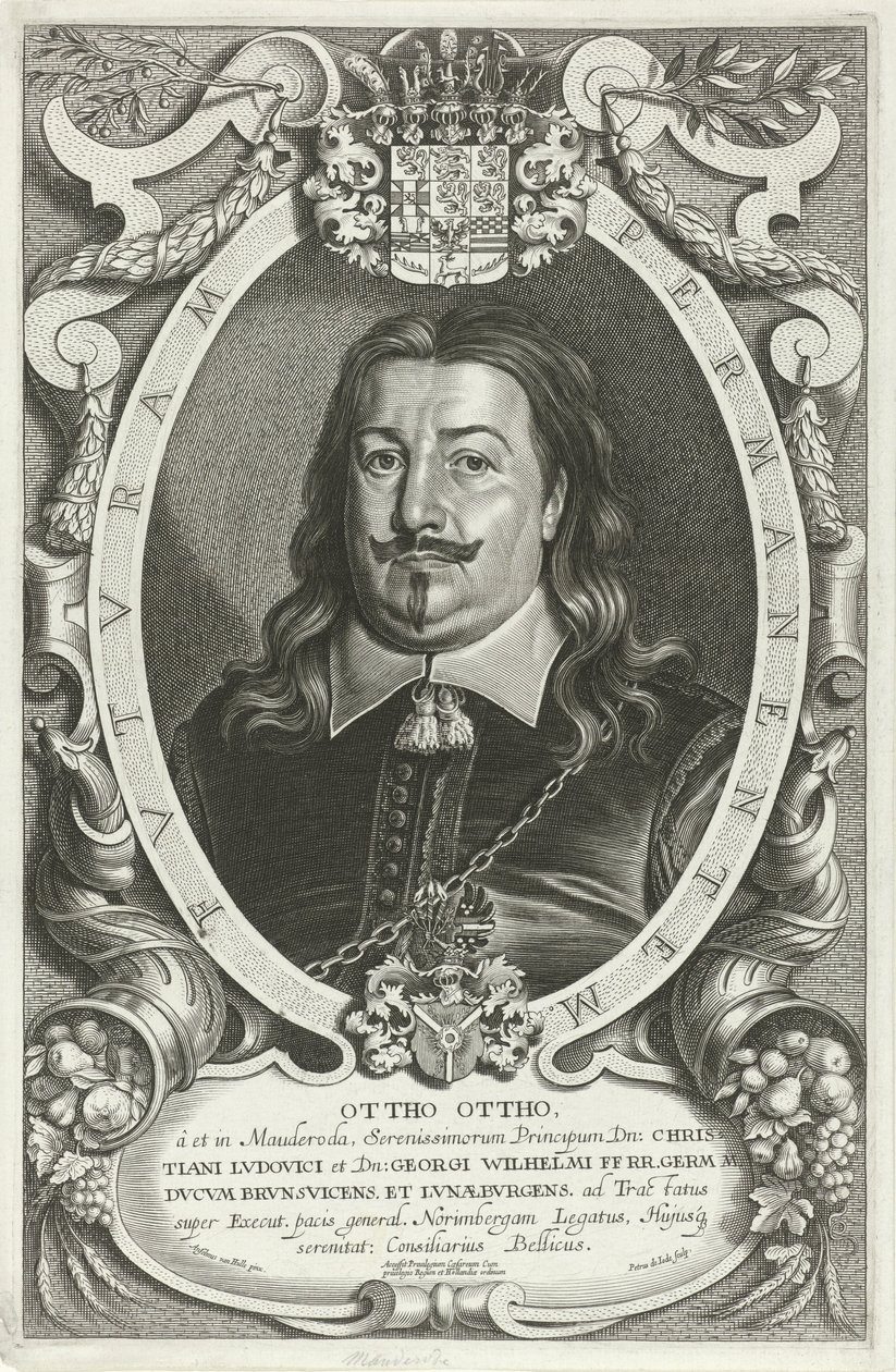 Portret de Otto Otto von Mauderode Legados famosos (título de la serie) de Pieter de Jode (II)