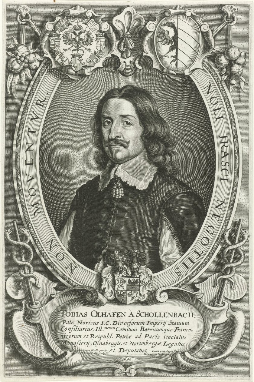 Retrato de Tobias Oelhafen van Schöllenbach Celeberrimi Legati (título de la serie) de Pieter de Jode (II)