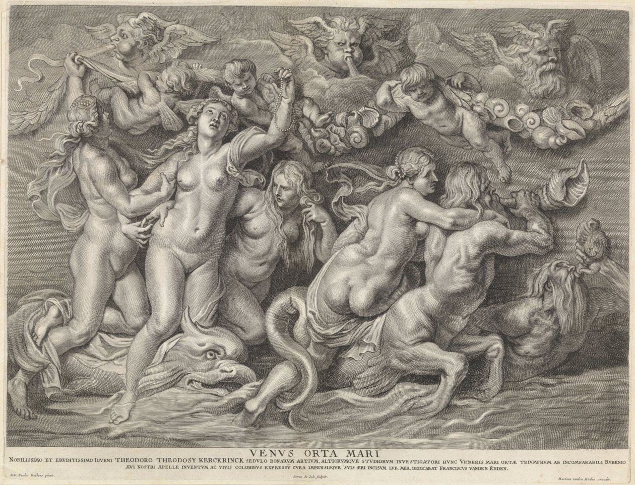 Venus en el mar Venvs Orta Mari (título sobre objeto) de Pieter de Jode (II)