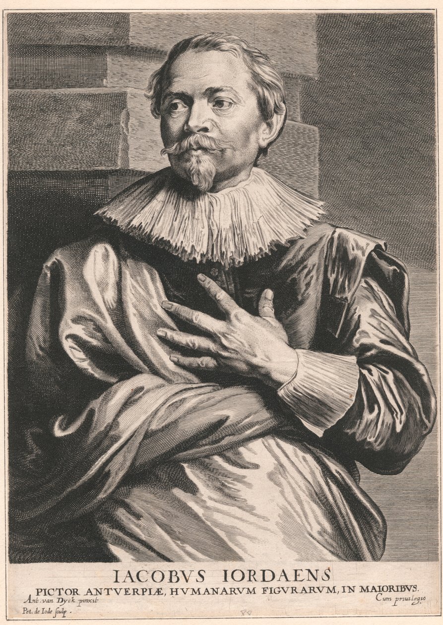Jacobus Jordaens, Pictor Antuerpiæ, Humanarum Figurarum, in Majoribus de Pieter de Jode