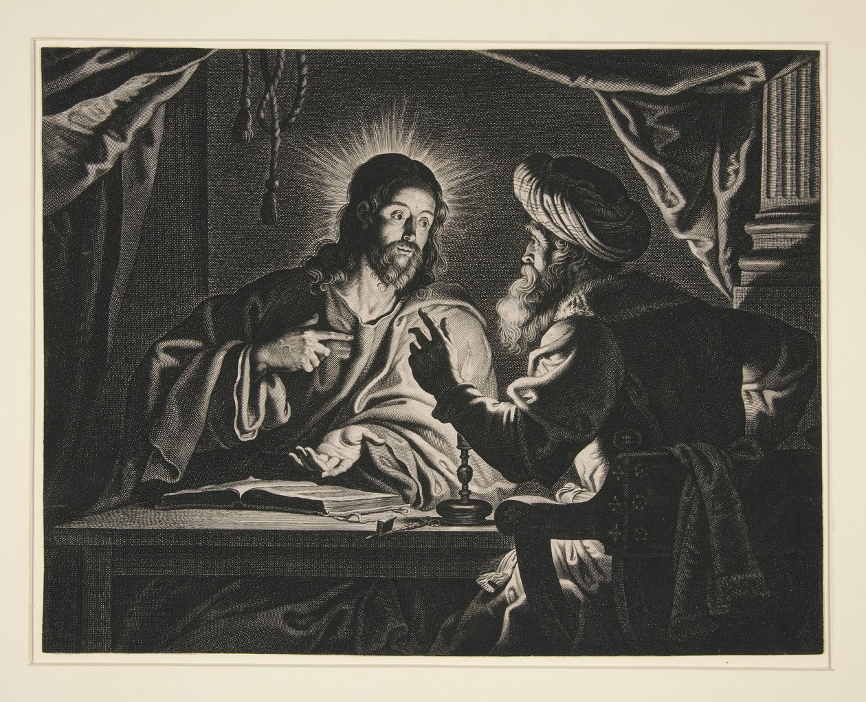 Cristo y Nicodemo de Pieter de Jode II