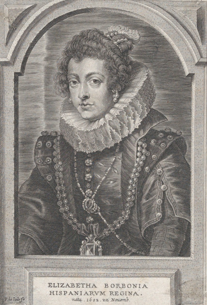 Retrato de Isabel de Borbón, Reina de España de Pieter de Jode II