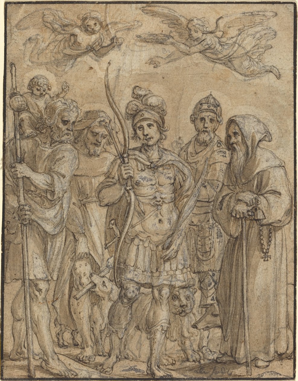 Cinco santos de Pieter de Jode I