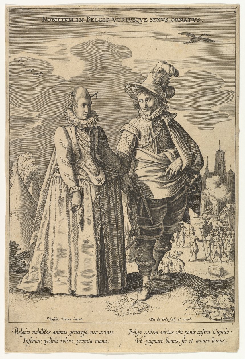 Nobilium en Belgio Utriusque Sexus Ornatus, de Modas de Diferentes Naciones. de Pieter de Jode I
