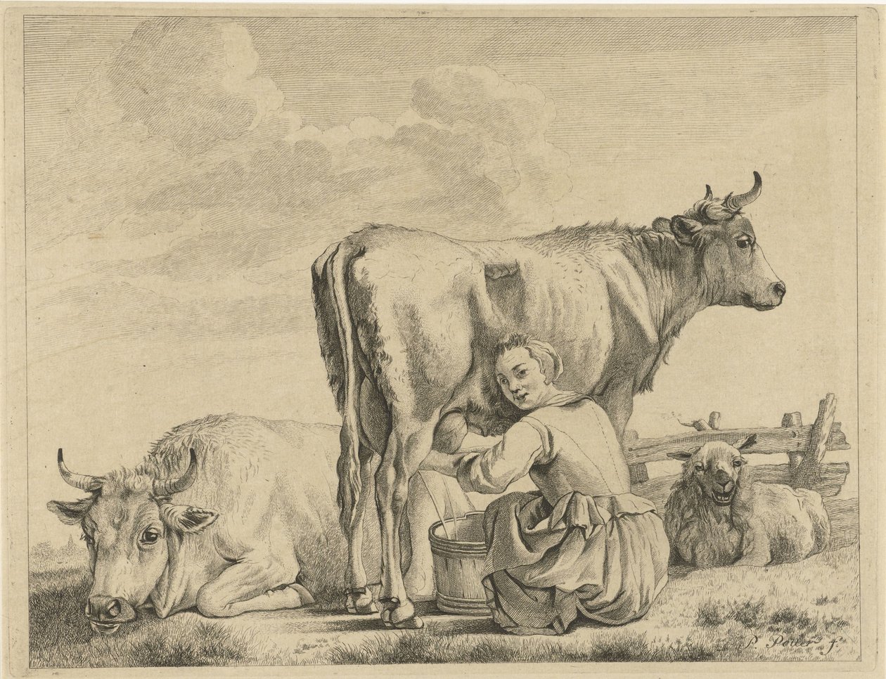 sirvienta de leche de Pieter de Mare